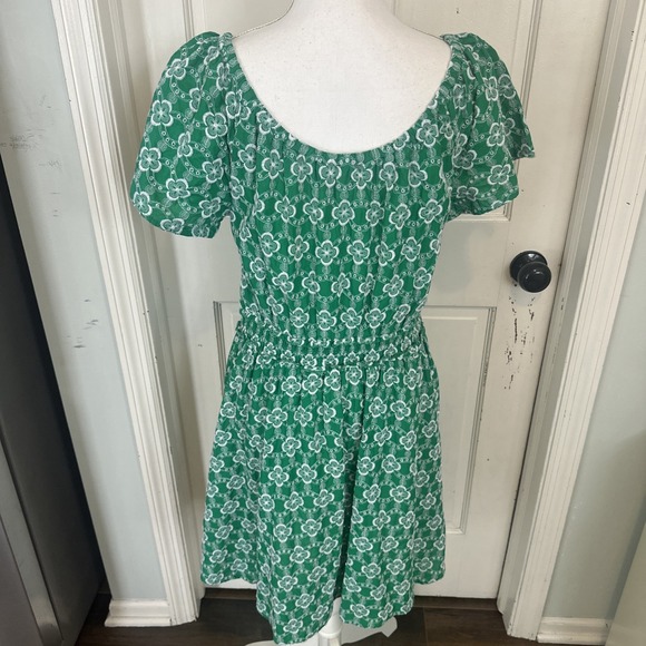 Boden Size 8 Green Embroidered Bohemian Scoop Neck Dress - Picture 5 of 12